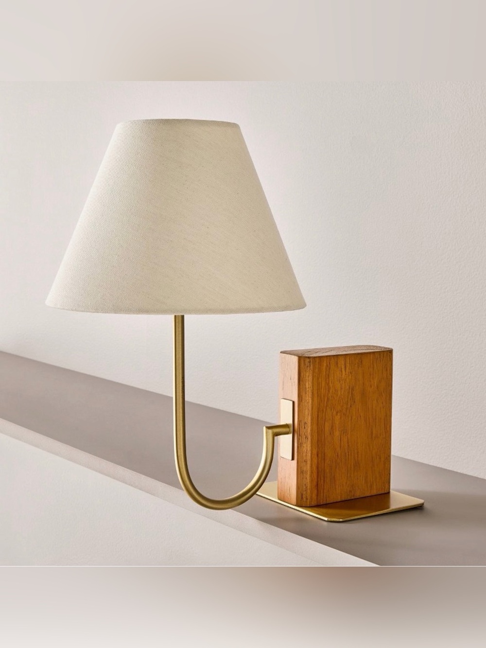 Wood Mid Tone Bookshelf Lamp - Hearth & Hand™ with Magnolia